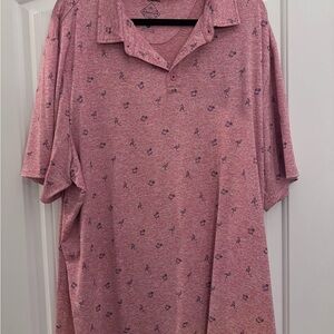 Men’s Pink Beach Themed Polo